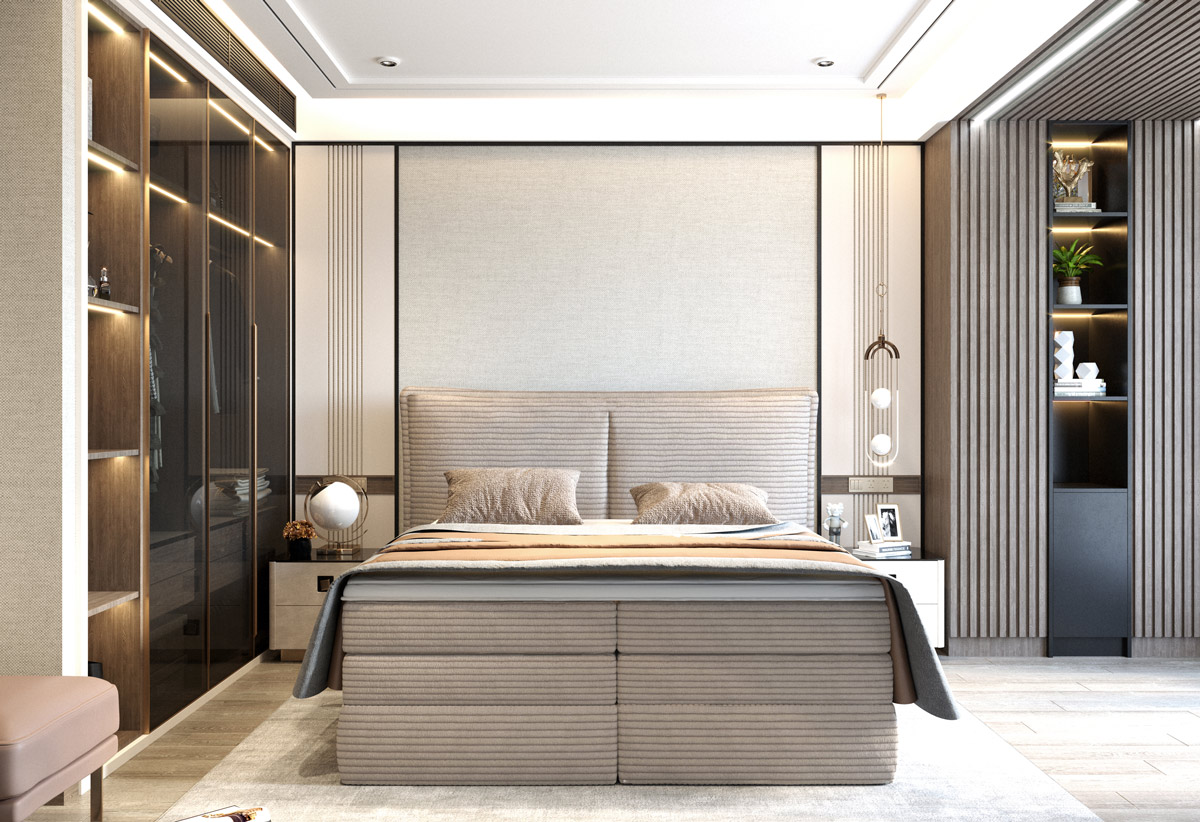 MADDEN boxspring posteľ s úložným priestorom, doprava zadarmo