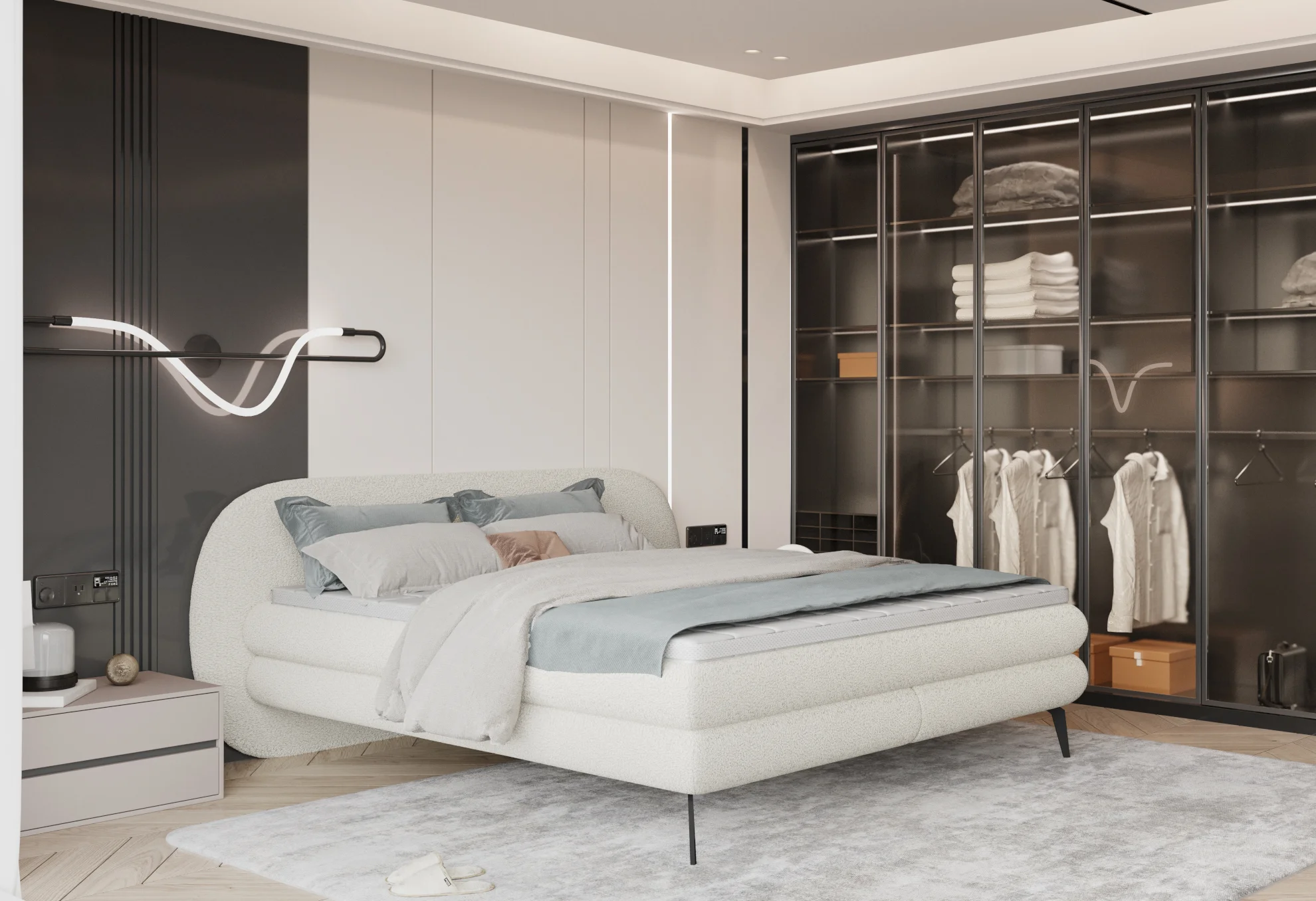 OVO boxspring posteľ, WERSAL 
